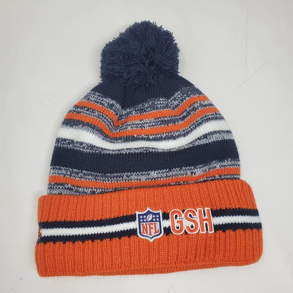 NEW 2021 NFL NEW ERA ON FIELD SIDELINE POM BEANIE - Chicago Bears - Picture 4 of 4
